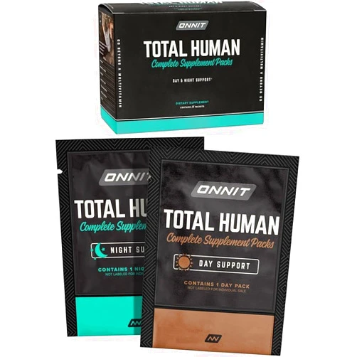 ONNIT Total Human Adult Multivitamin Dietary Supplement Comprehensive Capsule Packs with Day and Night Support, Daily Vitamin Packs for Men and Women, Dietary Supplement Capsules, 7-Day Supply