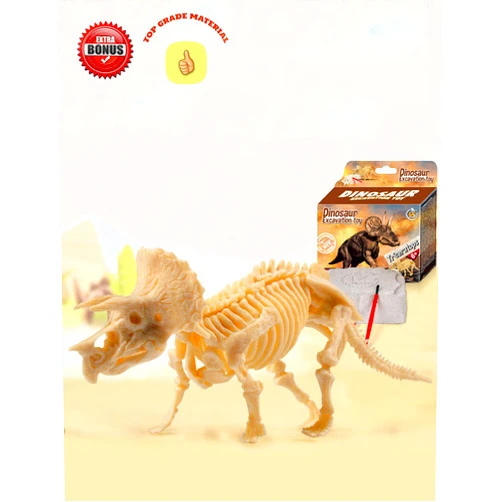 AKINGSHOP Dinosaur Excavation Kits for Kids,Dino Dig Kits Triceratops,Dinosaur Fossil Excavation Kits for Kids,Children's Popular Science Education Toys - Dinosaur DIY Toys (Triceratops)