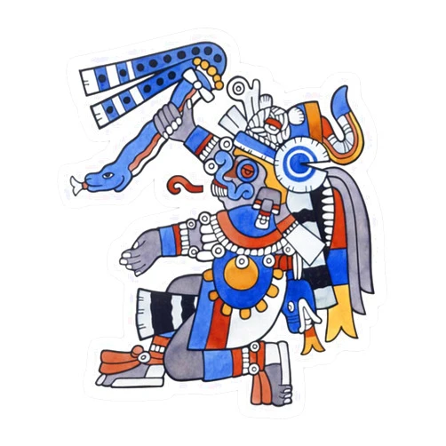 KENNETHHOFFMAN 3 PCs Stickers Tlaloc He Who Makes Things Sprout 3×4 Inch Die-Cut Wall Decals for Laptop Window Car Bumper Helmet Water Bottle