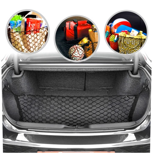 TN TrunkNets Inc Envelope Style Automotive Elastic Trunk Mesh Cargo Net for Dodge Charger 2011-2024 - Premium Trunk Organizers and Storage - Luggage Net for Sedan - Best Car Organizer for Dodge Charger