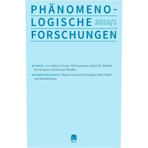 German Edition by Inga Römer (Editor), Thiemo Breyer (Editor), Michela Summa (Editor) & 0 more Format: Kindle Edition Phänomenologische Forschungen 2023-1 (German Edition)