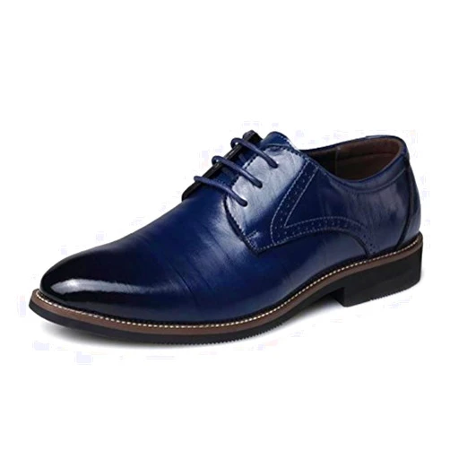 Rojieso Men's Gradient Toe Dress Shoes Oxford Shoes Formal Pointed Lace Up Casual Business Suit Tuxedo Shoes for Men