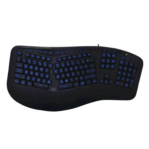 AlfaTronics Tru-Form 150 3-Color Illuminated Ergonomic Keyboard