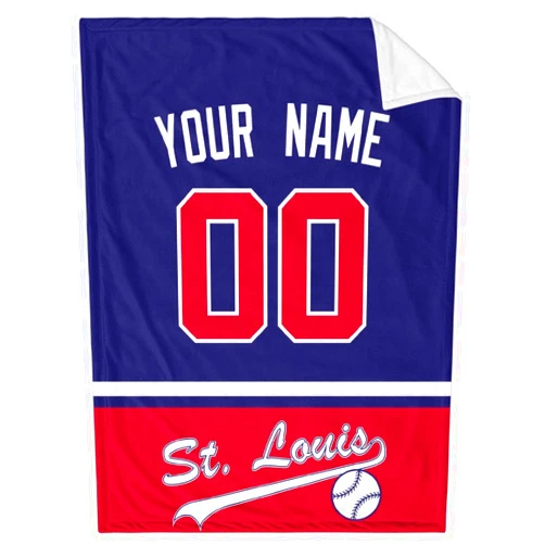 ANTKING St. Louis Blanket Throw Blanket Custom Any Name and Any Number Gifts for Men Women Baby