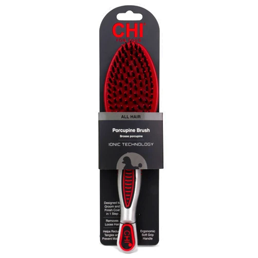 CHI Dog Brush for, Porcupine Brush for Dogs - Grooming Tools for Dogs & Puppies, Removes Mats and Tangles, Ionic Technology, Ergonomic Soft Grip Handle, Suitable for All Hair Types