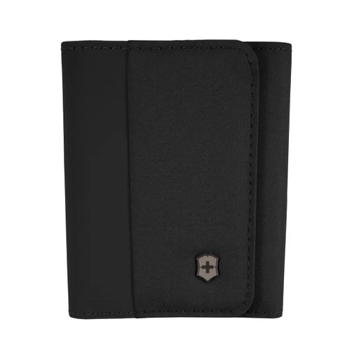 Victorinox Travel Essentials, Tri-Fold Wallet, RFID Wallet with Bill Compartment, ID Window and Card Slot - Black