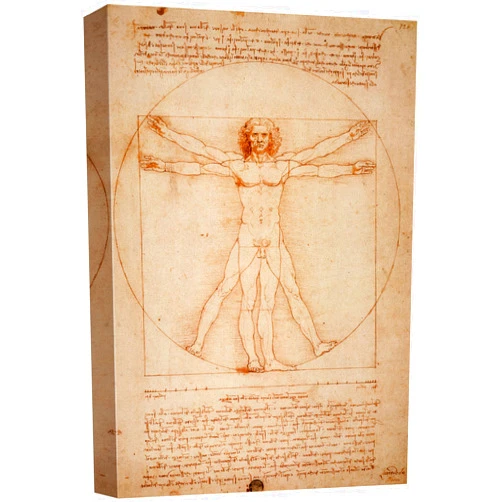 wall26 Vitruvian Man by Leonardo Da Vinci Giclee Canvas Prints Wrapped Gallery Wall Art | Stretched and Ready to Hang - 24