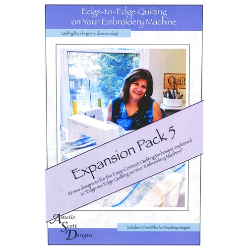 Amelie Scott Designs Edge-to-Edge Quilting on Your Embroidery Machine Expansion Pack 5 CD - Amelie Scott Designs (SG_B01D8YKZT0_US)