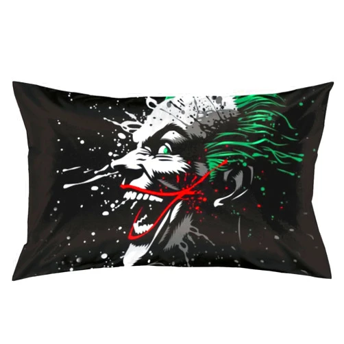 MIOOLKT Joker Pillowcase Queen Pillow Case Home Decorative Throw Pillow Covers 20x30 inch Standard Cushion Case for Living Room, Bedroom, Bed