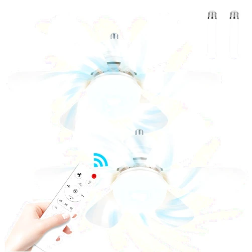 Lvkakmox Socket Fan Light - 2 Pcs Socket Fan Ceiling 20