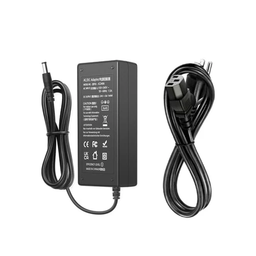 Cysljoyful 24V DC Power Supply Adapter 6A 144W AC Adapter, 100-240 50/60Hz to 24 Volt 6 Amp Adapter Transformer, DC 24V Power Cord, 5.5mm x 2.5mm Plug