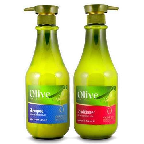 Frulatte Pure Olive Oil Clarifying Shampoo and Conditioner Set - Creamy Hydration Formula Enriched with Shea and Argan Oil for Dry, Damaged & Frizzy Hair Repair - Hair Growth Products for Women & Men