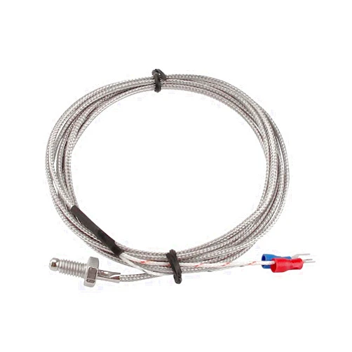DVOGIFJG M6/M8 K Type thermocouple Control Threaded Screw Probe Temperature Sensor Temperature Controller 0-400℃ Sensor Probe 1m/2m/3m/4m (Color : M6 2m)