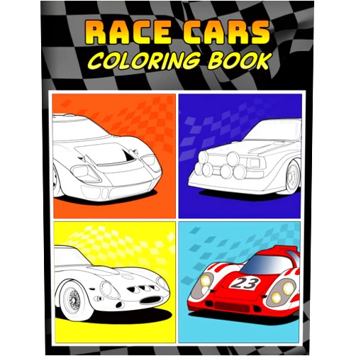 Lance Derrick Race Cars Coloring Book: A Collection of 40+ Cool Sports Cars, Supercars, and Fast Road Cars | Relaxation Coloring Pages for Kids, Adults, Boys, and Car Lovers
