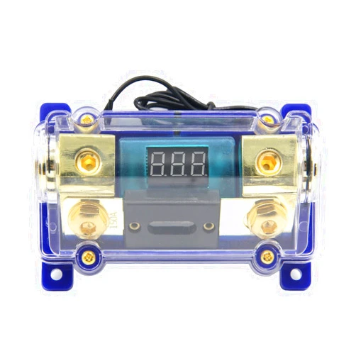 ZOOKOTO 150A Digital Circuit Breaker,Car Stereo Audio Led Display Digital Voltage Inline ANL Fuse Holder 0 2 4 Gauge in Out with 150 Amp Fuse