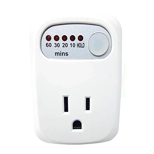 SIMPLE TOUCH Auto Shut-Off Safety Outlet, 60 min 30 min 20 min 10 min Countdown Timer with HOLD option