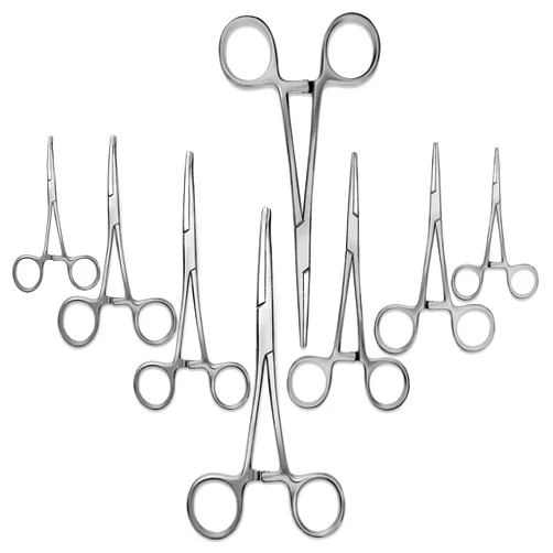 SURGICAL ONLINE Ultimate Hemostat Set, 8 Piece, Curved and Straight, Stainless Steel - Ideal for Fishing Forceps, Hobby Tools, Electronics, and Taxidermy