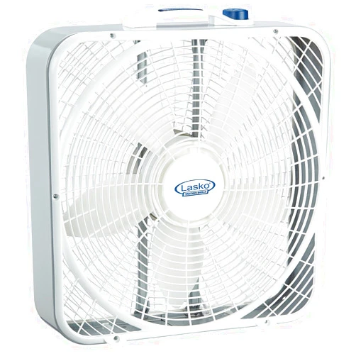 Lasko 20″ Weather-Shield Performance Box Fan-Features Innovative Wind Ring System for Up to 30% More Air, 20 Inch, 3720