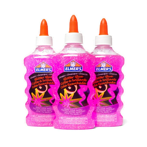Elmer's 2022912 Liquid Glitter Glue, Washable, Pink, 6 Ounces, Pack of 3