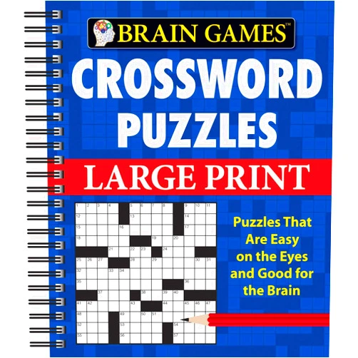 Publications International Ltd.,Brain Games Brain Games - Crossword Puzzles - Large Print (Blue)