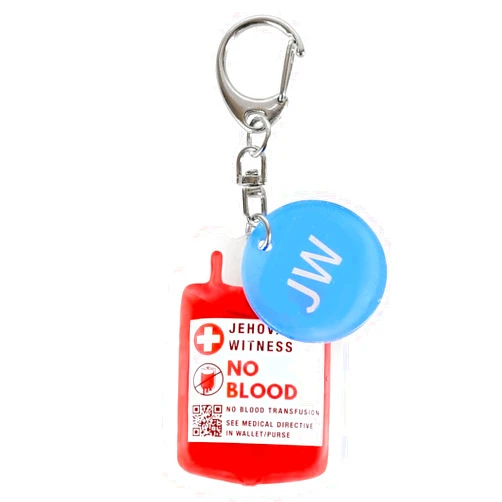 ASVP Shop Jehovah's Witness No Blood Transfusion Key Chain, Ministry Supplies for JW Gifts, JW.org