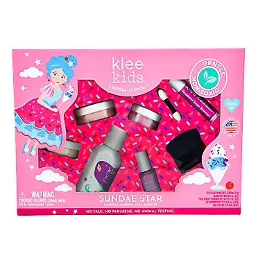 Luna Star Naturals Klee Kids Natural Mineral Makeup 6 Piece Kit (Sundae Star)