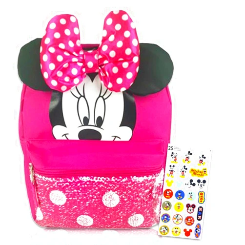 Disney Minnie Mouse Backpack for Girls Toddlers Kids ~ Bundle Includes 12