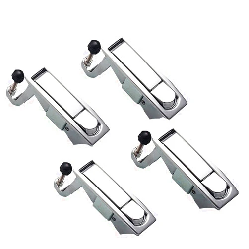 WJSKDQ 4PCS Compression Latch Lock Trigger Latch Lock Zinc Alloy Adjustable Lever Hand Operated Flush Compression Latches Silvers