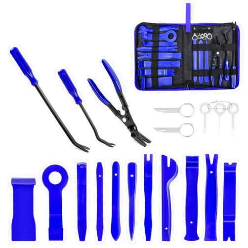 GOOACC - GRC-49 19Pcs Trim Removal Tool Set & Clip Plier Upholstery Remover Nylon Car Panel Removal Set with Portable Storage Bag