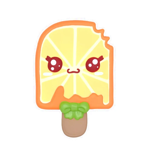 Kiibru Popsicle Squishy Slow Rising Squishies Ice Cream Orange Fruit Toy Gift Collection