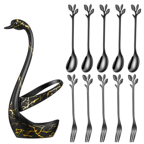 AnSaw Black Swan Base Holder Set with 10 Pcs 4.7