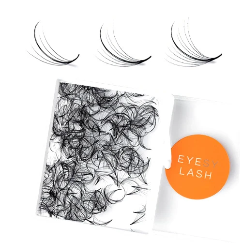 Eyesy Lash 500 Wispy Lash Extensions | 5D 0.07 Size 11mm Curl D | Wispy Natural Lash Look Premade Fans Eyelash Extensions Kim K American Volume Promade Fans Handmade Pre Made Loose Fan Lashes