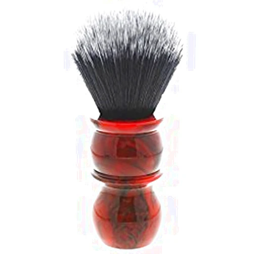 Yaqi Red Marble Handle Tuxedo Synthetic Shaving Brush