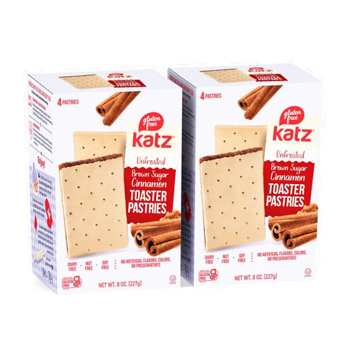 Katz Gluten Free Toaster Pastries. Unfrosted Cinnamon Flavor. Easy Breakfast Snacks For Adults & Kids. Gluten Free. Dairy Free, Nut Free, Peanut Free, Soy Free. Kosher Snacks. 8 OZ (Pack Of 2)
