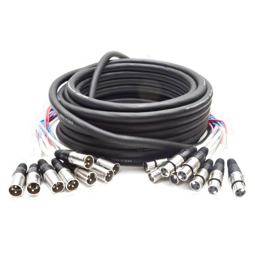 Seismic Audio - SARLX-8x50 - 8 Channel XLR Snake Cable - 50 Feet Long - Pro Audio Snake for Live Live, Recording, Studios, and Gigs - Patch, Amp, Mixer, Audio Interface 50'