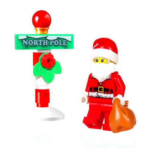 LEGO Holiday Minifigure - Santa Claus (with North Pole Stand) All New for 2022