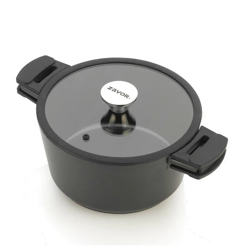 Zavor Noir 5 Qt Dutch Oven - Premium Cast Aluminum with Titanium-based Nonstick Ceramic Coating & Removable Handles - Ultra Lightweight - Oven & Induction Ready | Noir Collection