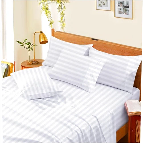 Silentnight 4 Piece Sheet Set 100% Egyptian Cotton 1000 Thread Count Luxury Hotel Soft Bed Sheets Fits Mattress Upto 18