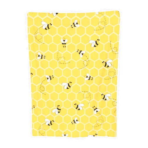 ILEABEC Bee Throw Blanket Soft Travel Blanket Lightweight Outdoor Blankets Warm Blanket All Seasons Fluffy Flannel Blanket for Sofa Couch Bed (50
