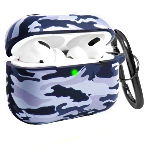 AGAOSH for Airpods Pro Case Cute Cover with Keychain,Full Protective Camo Color Silicone Airpod Case for Women Men Girl, Compatible for Air pods Pro Wireless Charging Case,Front LED Visible camo
