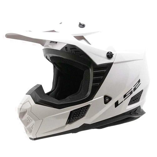 LS2 Helmets Coz Full Face MX Motorcycle Helmet (Gloss White - Large)
