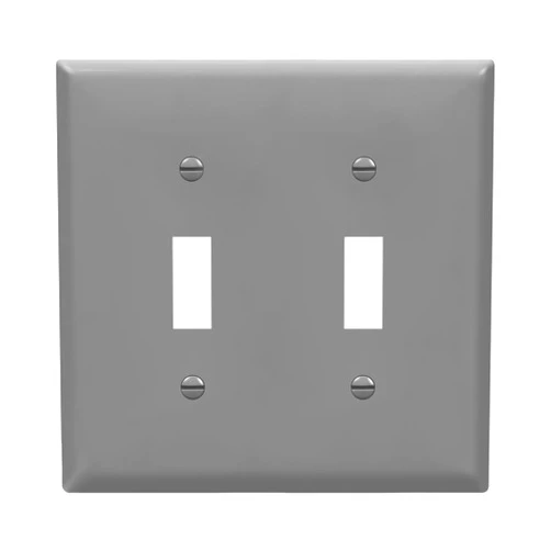 ENERLITES Toggle Light Switch Wall Plate, Gloss Finish, Size 2-Gang 4.50