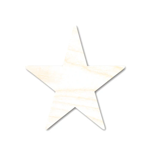 24 Hour Crafts Unfinished Wood Star Shape | DIY Celestial Craft Cutout | Up to 36