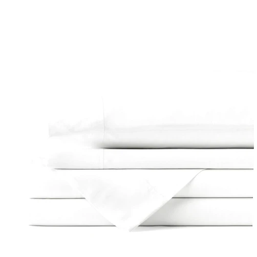 Ras Decor Linen Twin Sheets- White Sheets Twin- Cotton Bed Sheets Set- 400 Thread Count Sheets Twin- 4 Piece Twin Bed Sheets Set- Ultra-Soft Sheets- Deep Pocket Twin Sheet Set- White Sheets