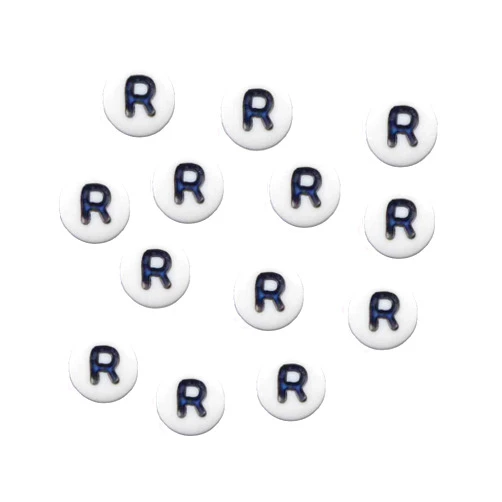 Rockin Beads (TM) Rockin Beads Brand, 100 White Acrylic Alphabet Letter 