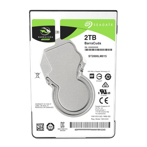 Seagate 2TB BarraCuda SATA 6Gb/s 128MB Cache 2.5-Inch 7mm Internal Hard Drive (ST2000LM015)