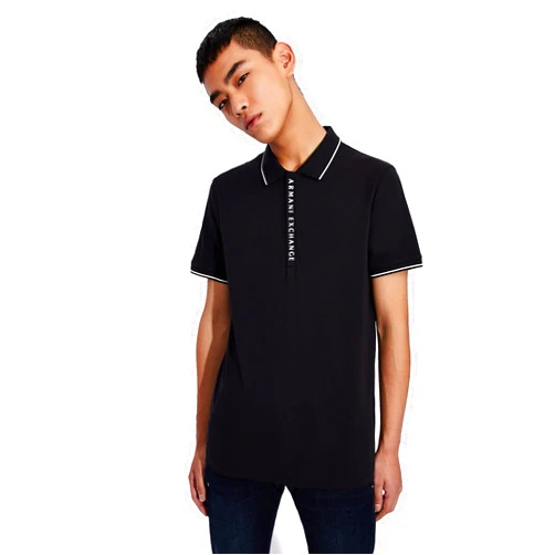 A｜X ARMANI EXCHANGE A|X ARMANI EXCHANGE Men's Logo Zip Jersey Polo