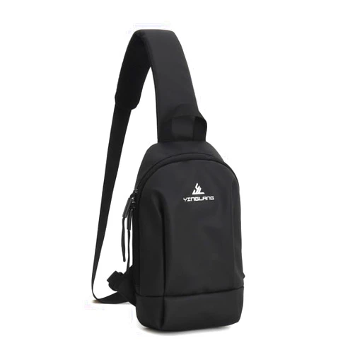 Lecxci Crossbody Sling Backpack Sling Bag Travel Hiking Chest Bag Daypack (Black)