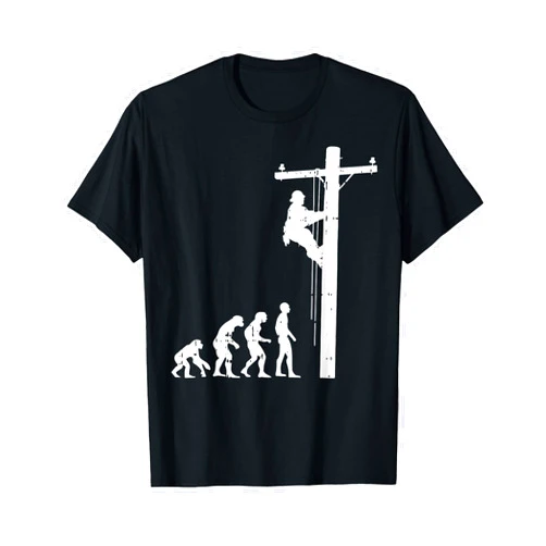 BoredKoalas Electrician Shirts Power Lineman Gift Lineman Evolution Funny Power Electrical Electrician Gift T-Shirt