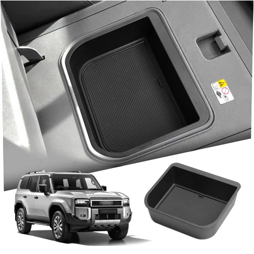 smabee Center Console Cool Box Organizer for Toyota Land Cruiser Prado 250/ Lexus GX 550 2024 2025 2026 Armrest Storage Box ABS Insert Tray Accessories (Only Fit Cool Box) Black